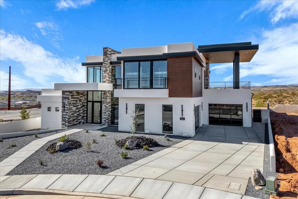 modern house in the desert