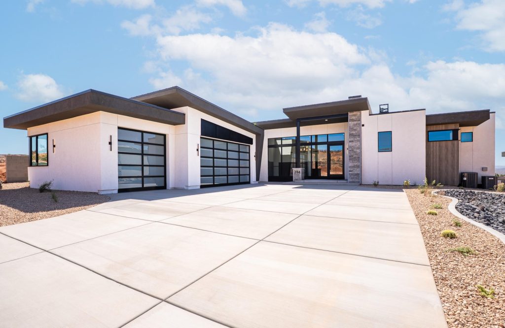 modern house in desert